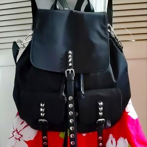 Francescas Collection black studded backpack